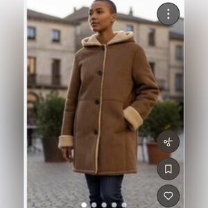Lands' End, faux, Sherpa Trimmed, Coat, size 2X